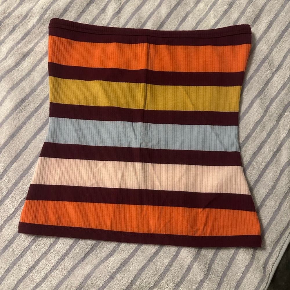 American Eagle Outfitters Multicolor Striped Crop Top